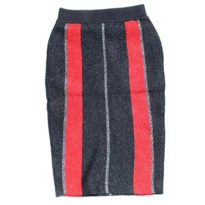 New Endless Rose Skirt Red / Black / Silver Retro Y2K Pencil Skirt Size Small